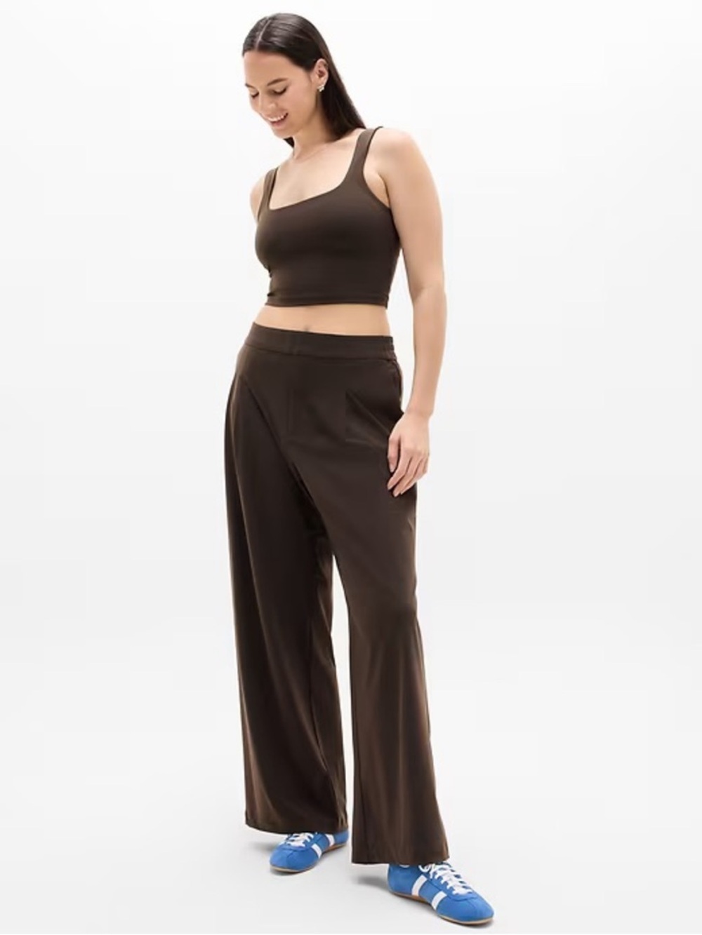 Athleta Pinnacle High-Rise Trouser Dark Brown Size 6 Regular